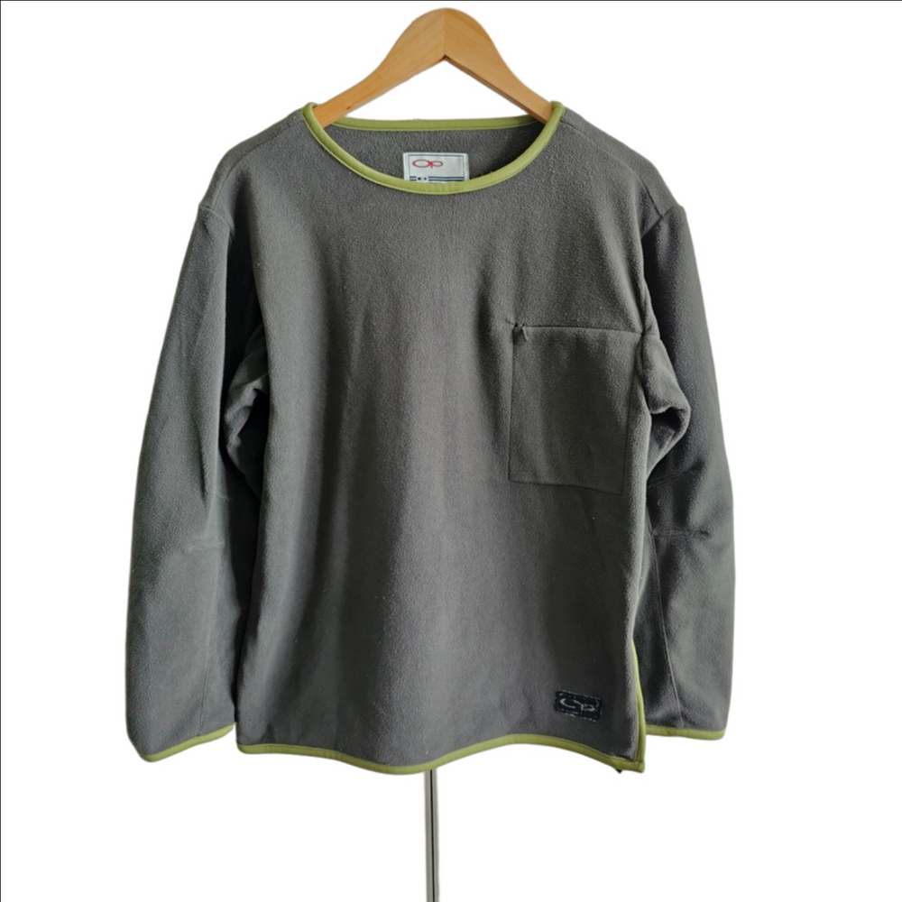 Vintage 90s OP Thermal Fleece Pullover Olive